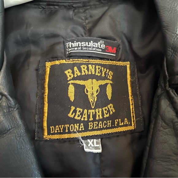 Black Leather Biker Jacket Women’s XL - Picture 5 of 7